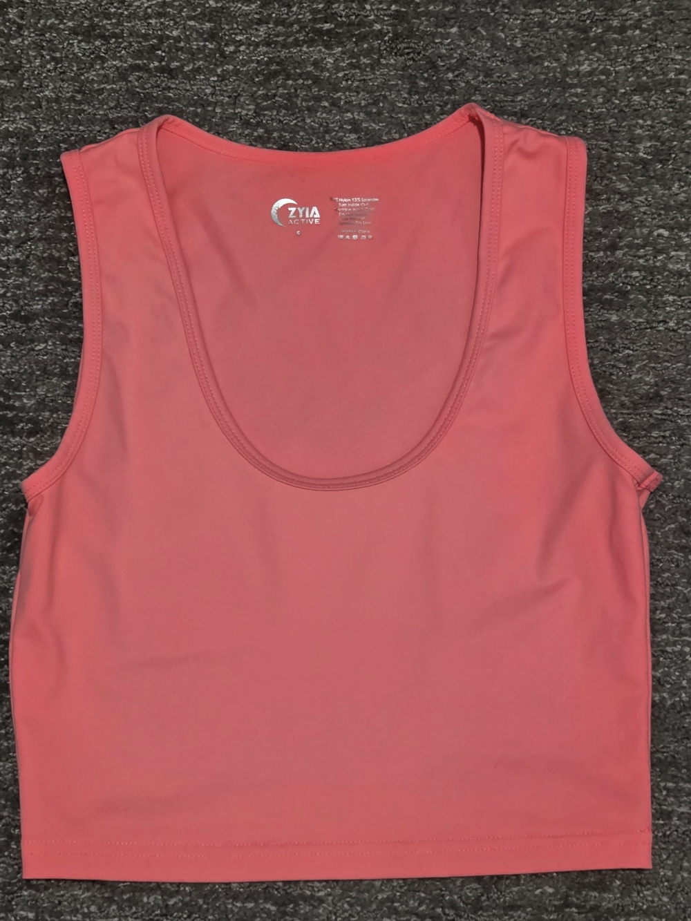 Stronger Flamingo Pink Scoop Neck Crop